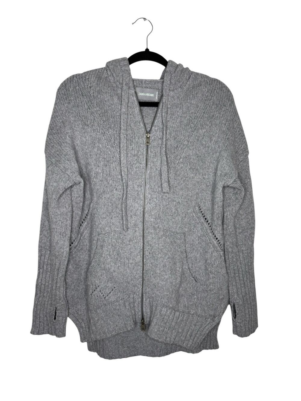 ZADIG & VOLTAIRE / Salma Tout Va Bien merino wool gray cardigan sweater / XS/S